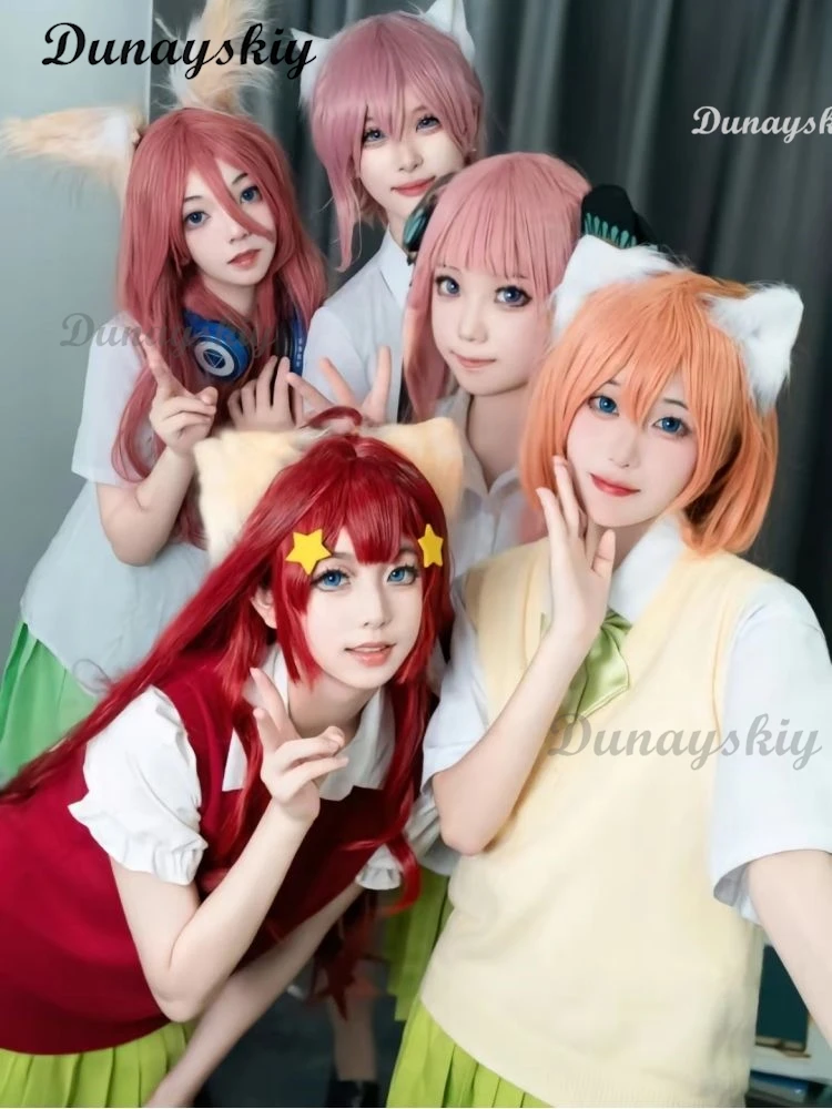 Anime die Quintessenz cos Quint uplets Nakano Miku Nino Ichika Itsuki Cosplay Kostüm Frau JK japanische Schuluniform Anzug