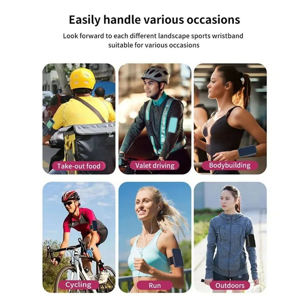 Handgelenk-Telefonhalter, 360° drehbar, abnehmbar, verstellbar, Sporthalterung zum Laufen, Radfahren, Fahren, universelle Handy-Unterstützung – Detail 13