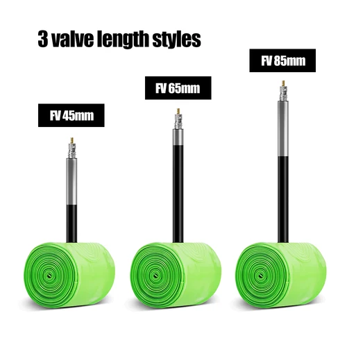 Imagen 2 del producto Choice CYCLAMI Material TPU tubo interior de bicicleta ultraligero 700C 18 32 neumático de bicicleta de montaña de carretera 45 65 85 mm de longitud válvula francesa 30g