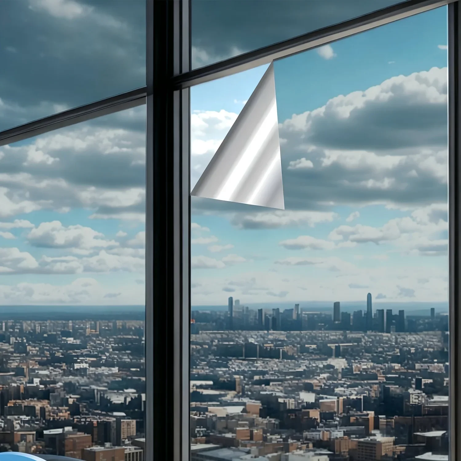 10m Silver One Way Mirror Privacy Window Film Self Adhesive Heat Insulation UV Block Decor Tint for Home & Office Glass Window