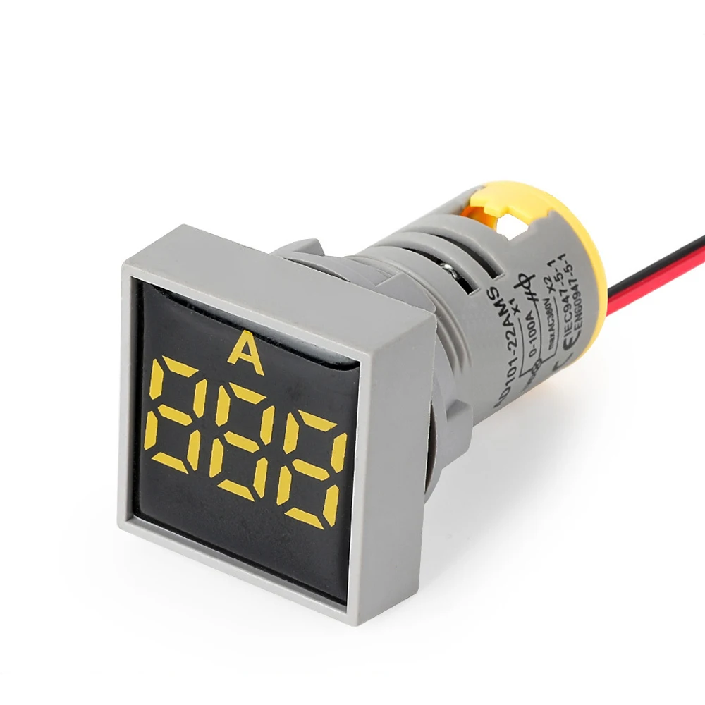 ABILKEEN Top Quality 28.9*28.9MM Mini Type Industrial Ammeter 0-100A Measuring Current Digital Display LED Ammeter