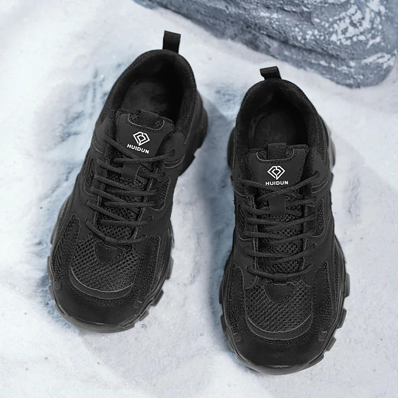

Soft Sole Winter Warm Safety Boots Fleece Lined Anti-smash Anti-puncture Construction Working Protective Shoes
