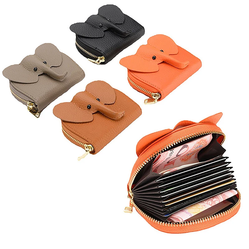 

1PC Creative Cartoon Portable Storage Bags Cute PU Leather Elephant Money Bag Mini Wallet Women Coin Purse Zipper Key Case