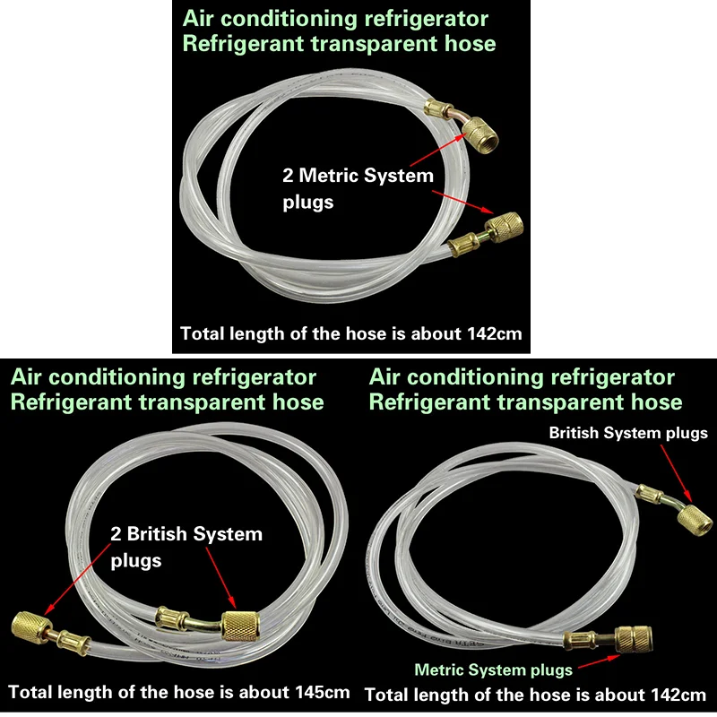 Air Conditioning Fluoride Hose Add Fluoride Tube Transparent Tool Parts Air Conditioning Fluorine Refrigerant view 2