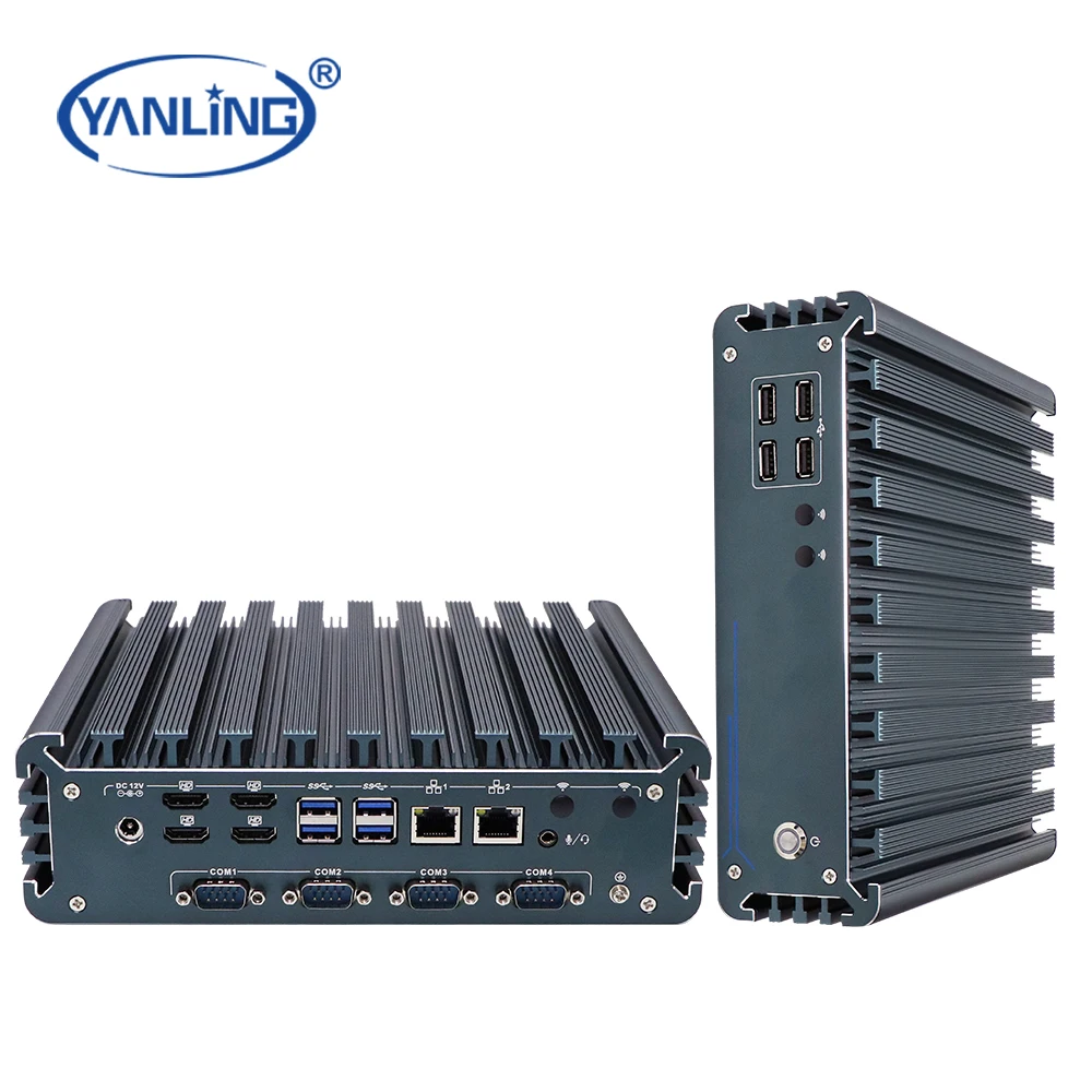 Wholesale Popular 2 DDR5 SODIMM Memory Mini Pc Desktop Display With 4 HD-MI Industrial Box Pc