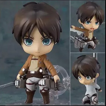 10cm Q version Attack on Titan Levi Rivaille Rival Ackerman Eren Jager 375 Action Figure Model