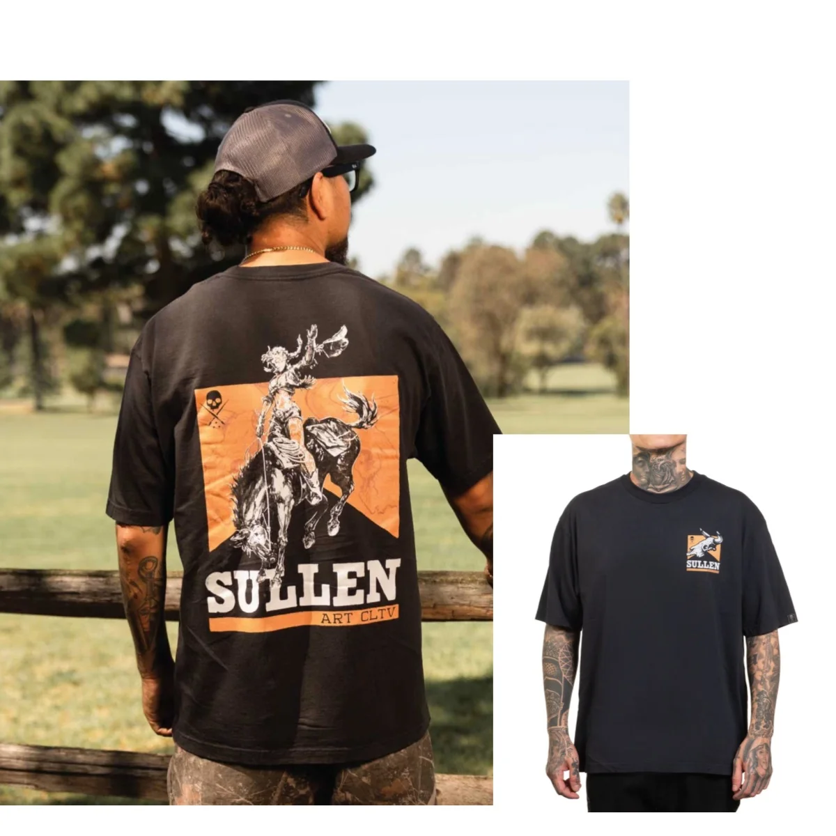 Cowgirl Sullen Tattoo  Art Casual T-shirt Men's and Women's Luxury Brand Top