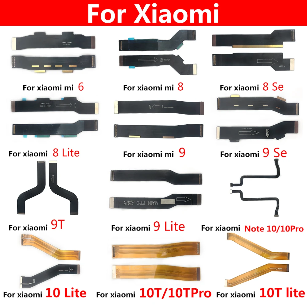 10 Pcs MainBoard Connector Motherboard Flex Cable For Xiaomi Mi 11 10 10T 6 8 9 Se 10T Lite  Note 10 Pro