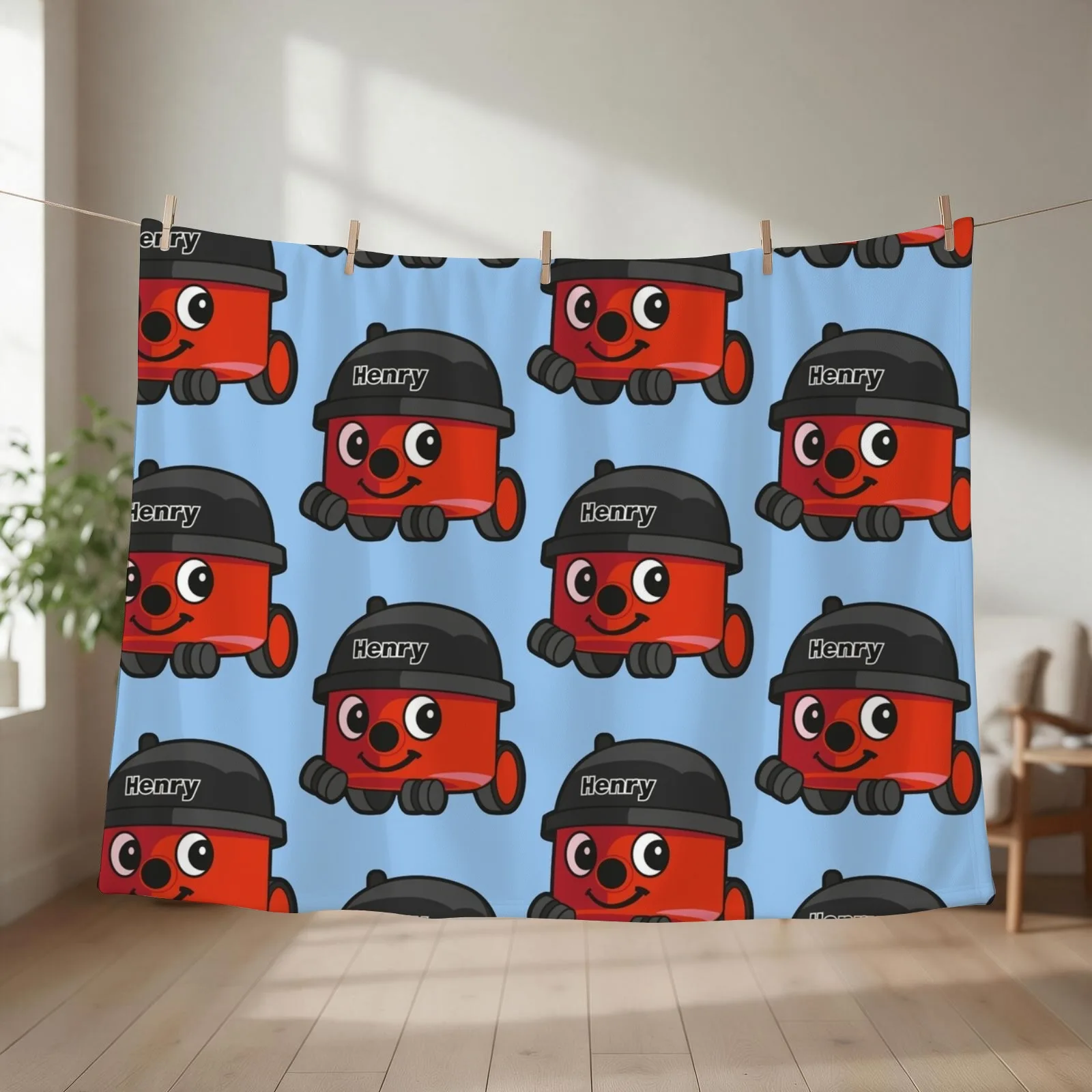 henry hoover Throw Blanket couch cozy soft plush fuzzy picnic outdoor blanket