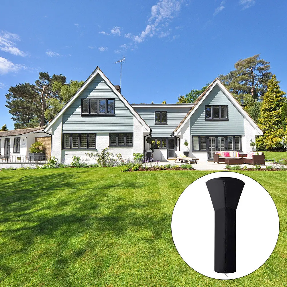 Waterproof 210D Oxford Patio Heater Cover Outdoor Garden Heater Rain Snow Frost Uv Protection Adjustable Drawstring Zippered