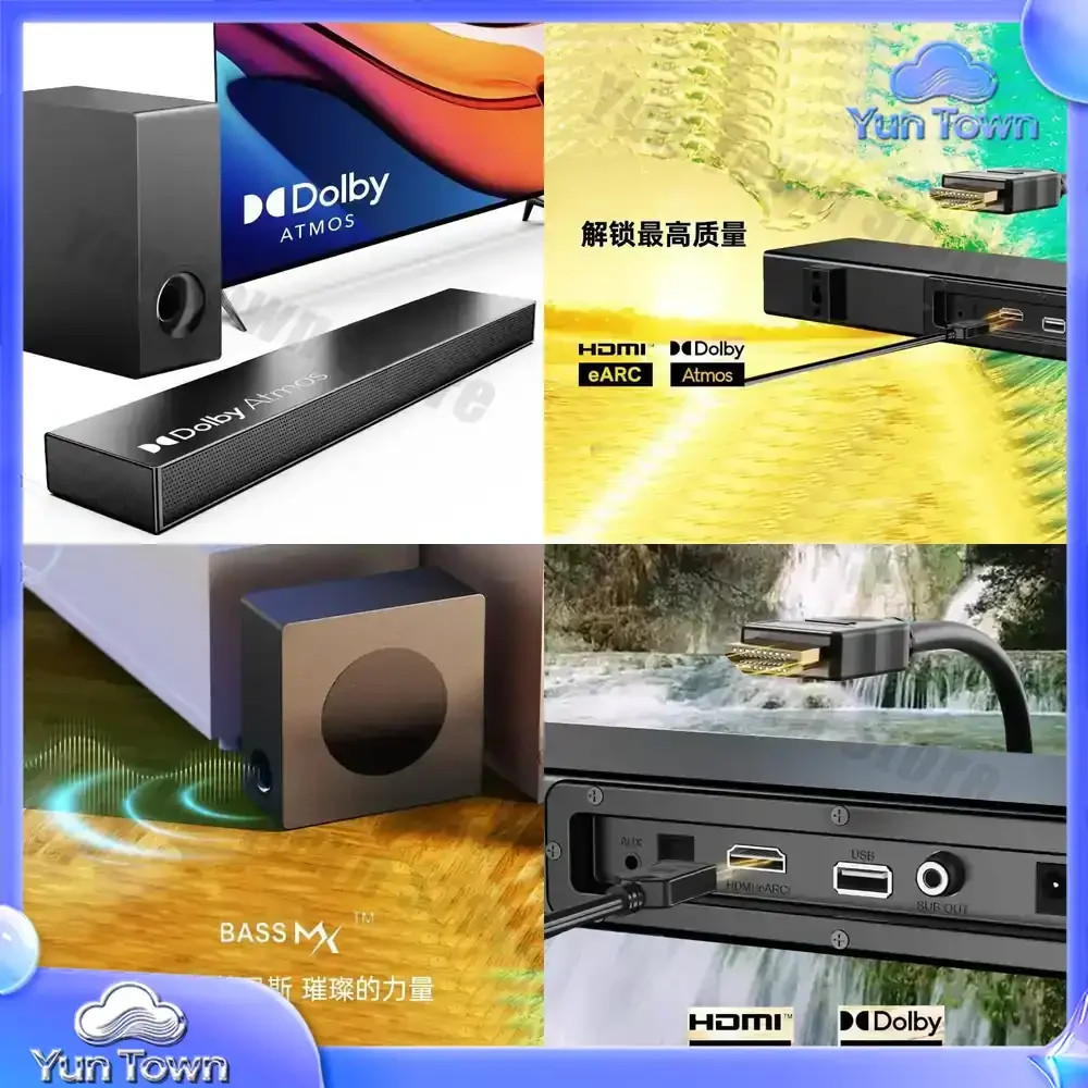 Dolby Atmos Soundbar 2.1 Channel 5.3 Bluetooth Family Bar TV with Subwoofer Major Appliances Smart TV