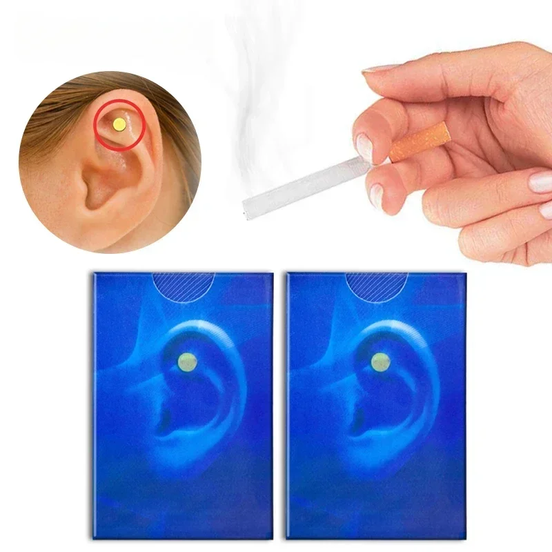 4pcs=2pairs Stop Smoking Magnet Cessation Magnet Quit Smoking Patch Stimulate Acupoint Therapy Abandon Smoking A379