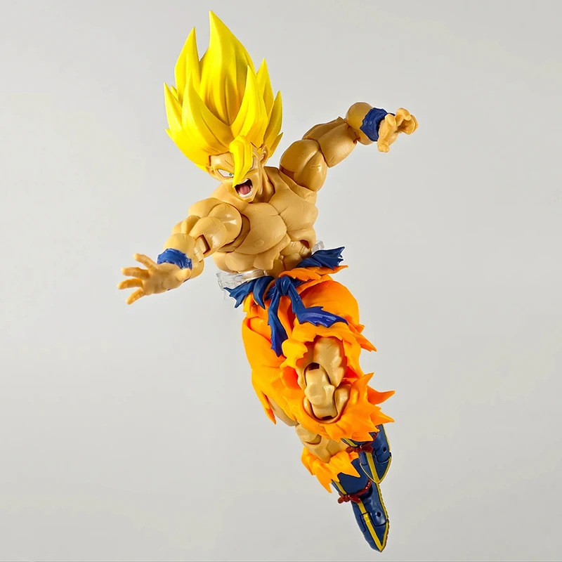 17cm Anime  Dragon Ball Z Figure Battle Damage Son Goku Figure Goku Super Sayan Figurine PVC Collection Set Toy gift