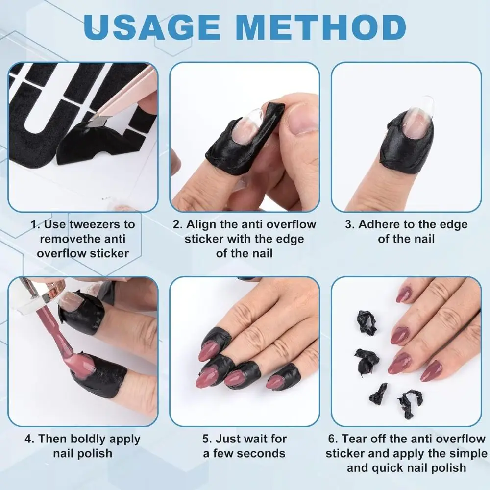 10 PCS U Shape Nail Polish Protector Easy to Use Convenient U Shape Nail Polish Protectors Finger Protect Finger Protection