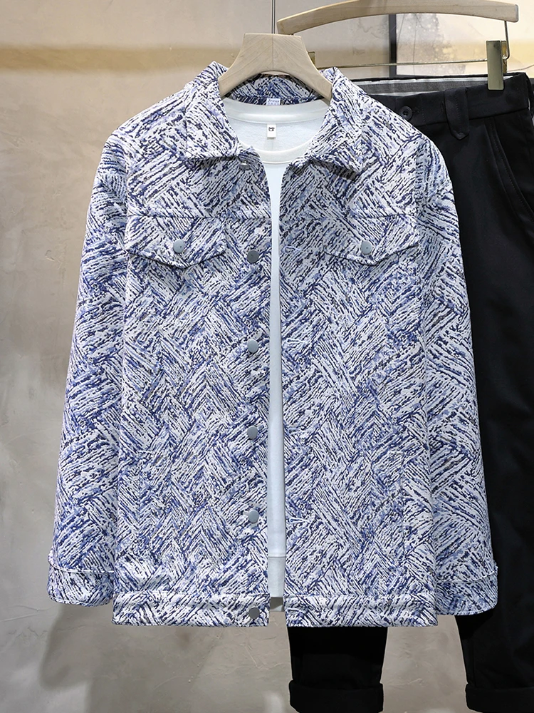 

Мужская джинсовая куртка в стиле ретро в американском стиле, весенне-осенняя свободная повседневная уличная одежда с вышитыми буквами, молодежная мода