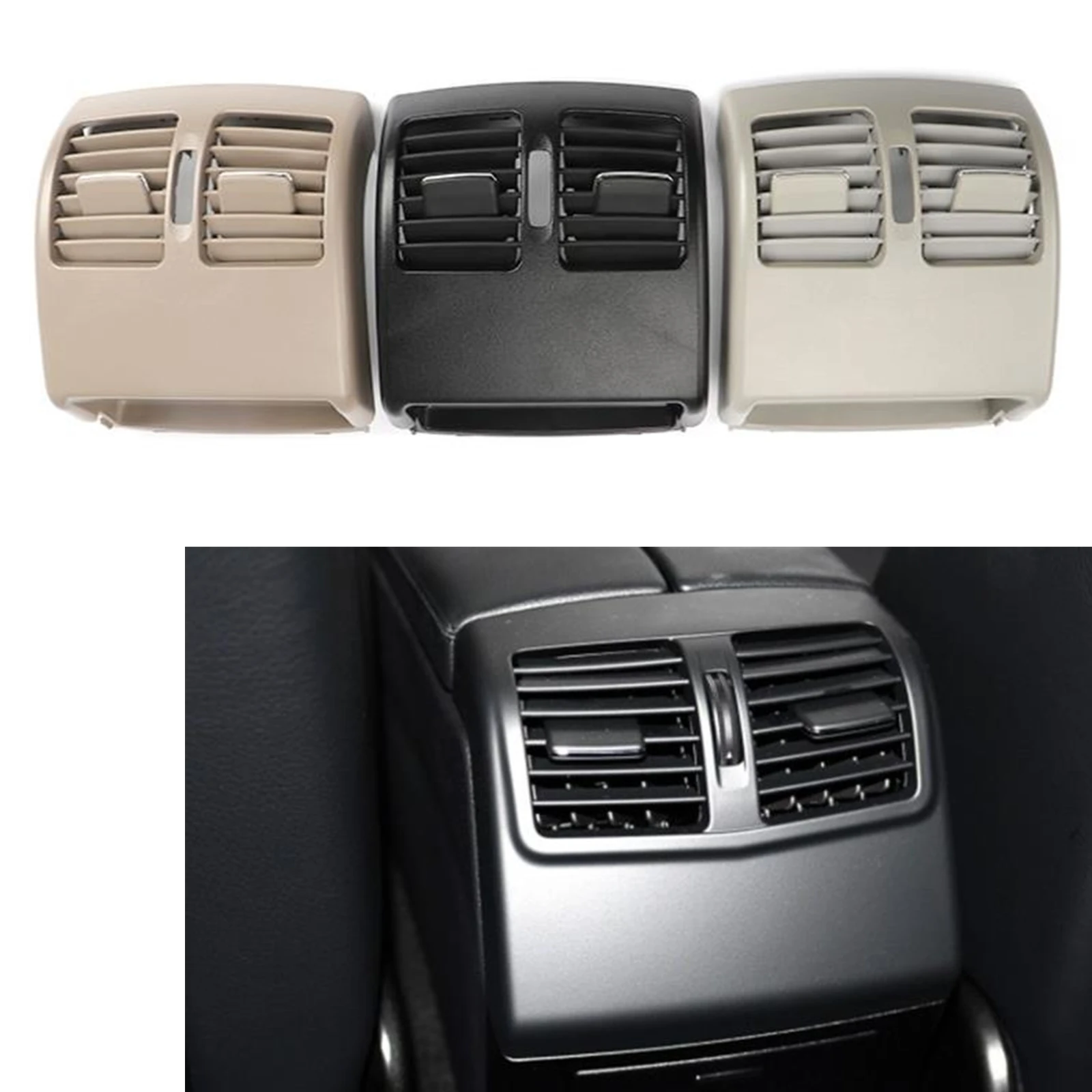 

For Mercedes Benz E Class W212 2012-2015 Car Rear Central A/C Air Vent Outlet Grill Cover Center Conditioning Panel Grille Frame