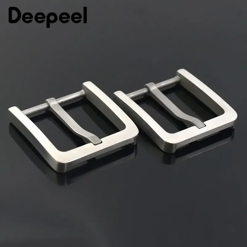 1Pc 38/40mm Solid Pure Titanium Pin Belt Buckles Harmless To Skin for Men Jeans Clothing Accessories Leather Craft Width 37/39mm