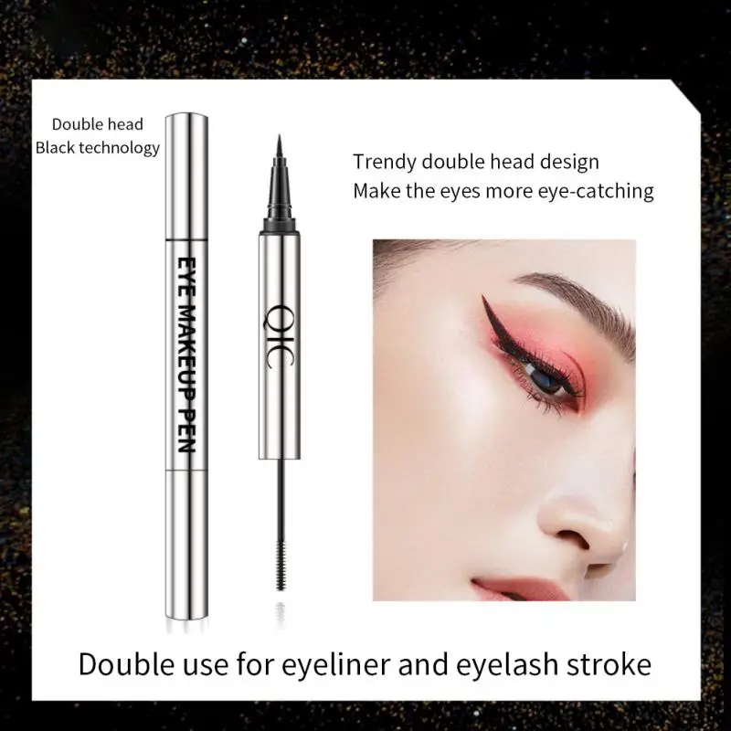 Eyeliner à double pointe et mascara pour les yeux, maquillage des yeux, imperméable, longue durée, pointe fine, cosmétiques Maquiagem, 2 en 1, nouveau, 2021, TSLM1