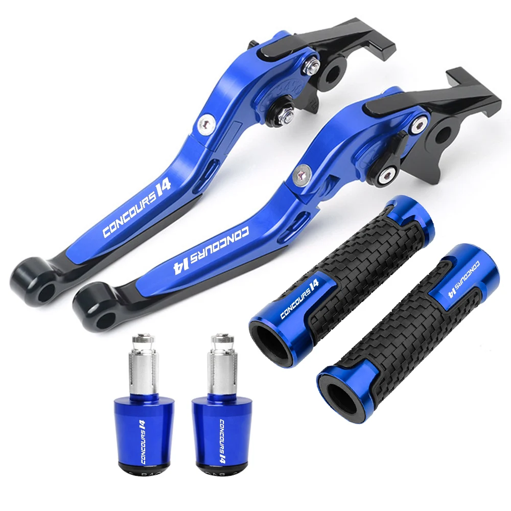 Leviers de frein et d'embrayage pliables et réglables pour moto Kawasaki 1400GTR GTR1400 Concours 14 2007-2022, poignées de guidon et embouts