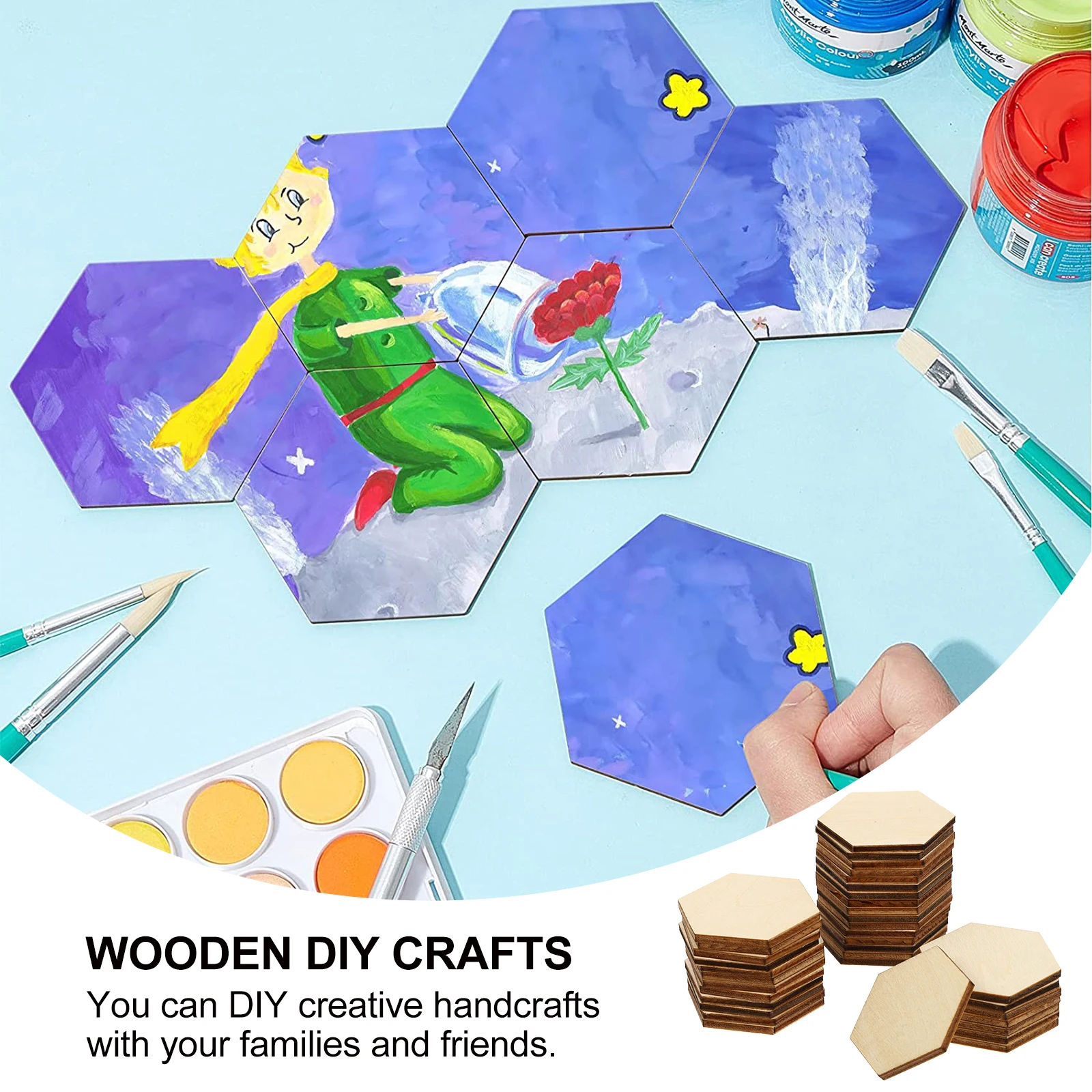 

50pc Chip Decorations Unique DIY Crafts Wooden Ornaments Smooth Surface Wooden Ornaments Party Wedding Accessories