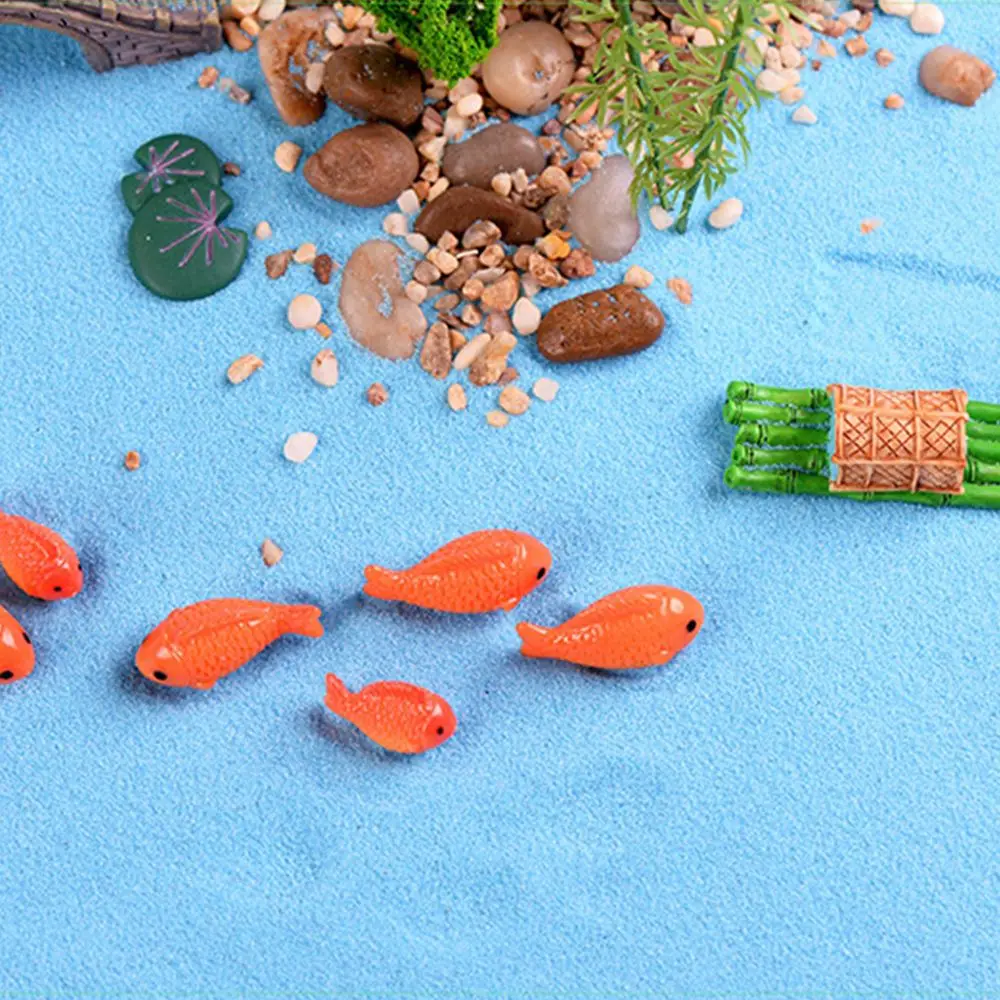 

Декор для аквариума: цветы, листья, красные рыбки, миниатюрные фигурки золотых рыбок, украшения из смолы для пруда, миниатюрный декор для аквариума