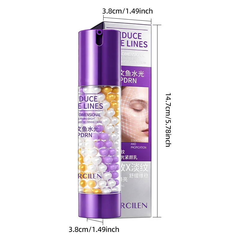 Mercilen Brightening Water-Glow Firming Lotion 60g, Contains Collagen, Plant-Based Squalane, Hydrates, Moisturizes, and Brightens the Skin, Improves Skin's Radiance and Elasticity, Makes Skin Appear More Youthful, Suitable for All Skin Types