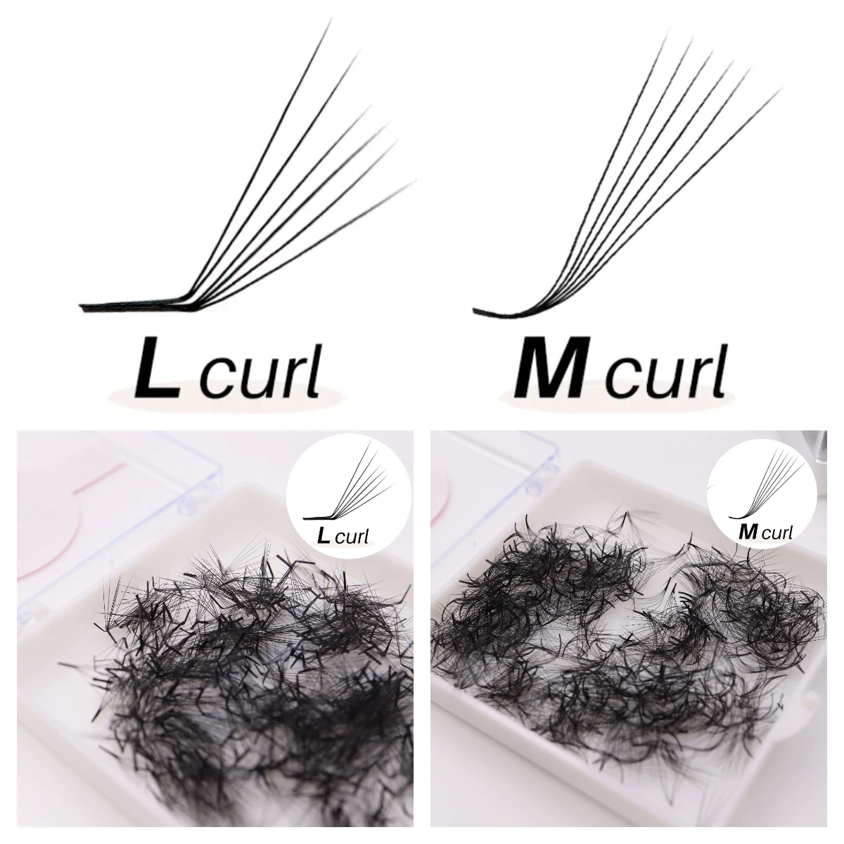 L M 500 Fans Lashes الكورية الإناث حزم حجم مسبقة الصنع الرموش ماكياج وهمية الفردية 6 ​ مروحة D Cilia لتمديد الرموش