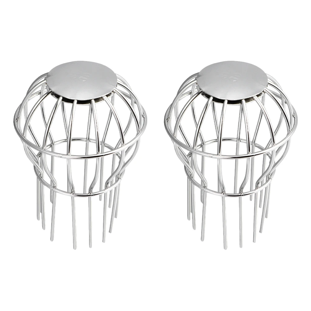 

2 Pcs Stainless Steel Roof Drain Cover Strainer Gutter Guards Anti-block Filters For Balcony Garden Outdoor Drains
