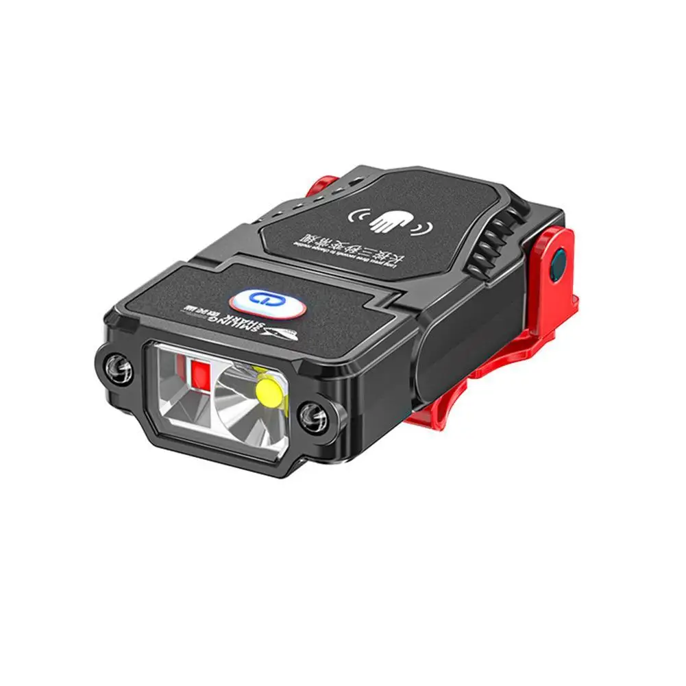 

Sensor LED Headlamp Hat Cap Clip Lights Adjustable Angle Hat Cap Clip Lights Rechargeable Lamp Outdoor Camping Headlight