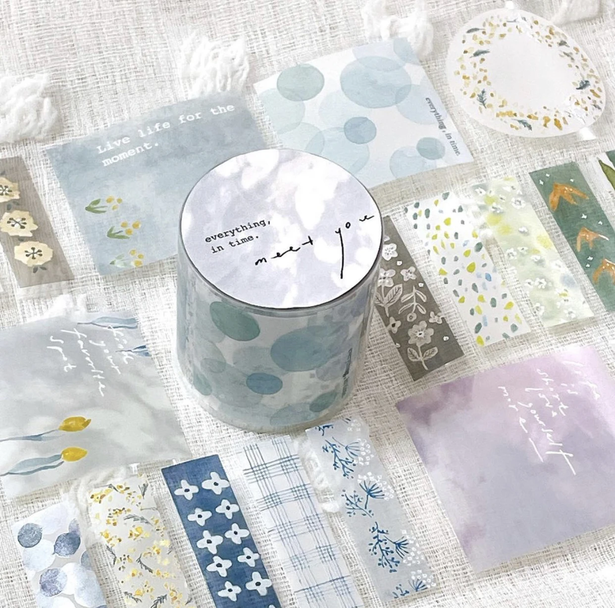 

Vintage Pion Meet You Washi PET Tape for Planner Card Making DIY Scrapbooking Plan Decorative Sticker