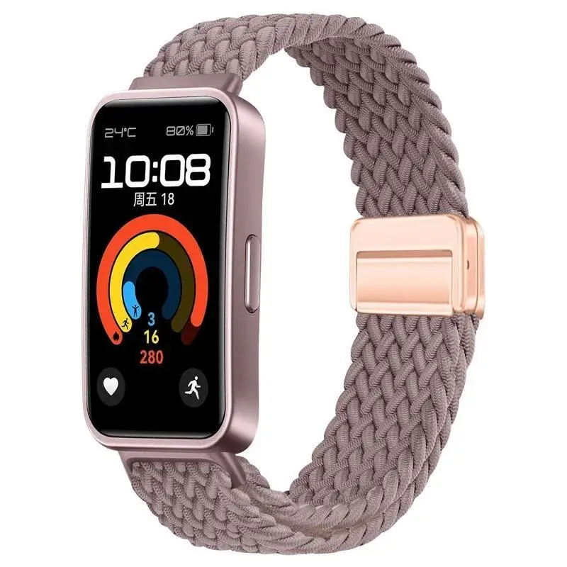Nylon Strap For Huawei Band 10 9 8 Braided comfortable Magnetic Buckle Adjustable watchband Huanwei Band 10/9/8 Accessories Belt