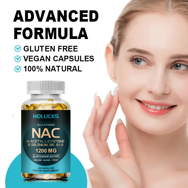 NAC Supplement | Selenium | B6 | B12 - Antioxidant, Immune Support - N Acetyl Cysteine 600 mg per Capsule, 1200 mg per Serving