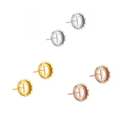 1 Pairs 925 Sterling Silver Earring Blank Base Suitable For Round Gemstone Setting Earring Jewelry Making DIY Earring For Women