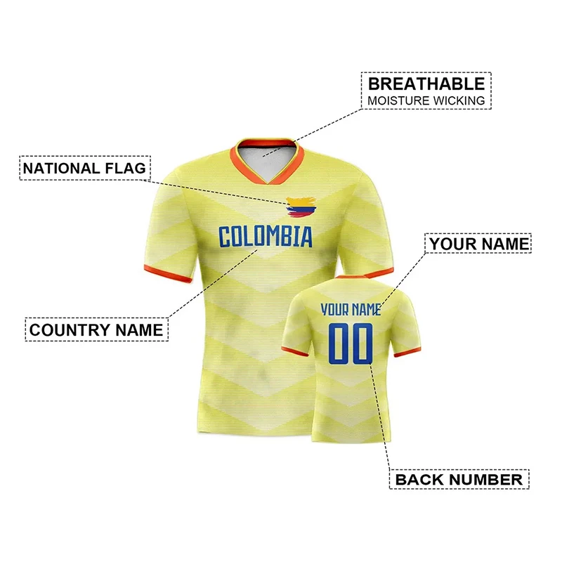تخصيص اسم الفريق رقم تي شيرت شخصية البرازيل العلم الجرافيك الرياضة تيز فضفاضة سريعة الجافة كرة القدم جيرسي فريق الزي الرسمي