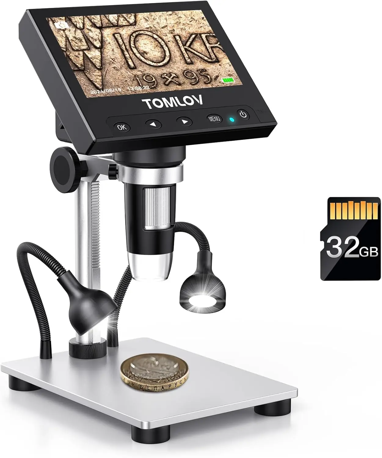 TOMLOV 1000X DM4S Digital Microscope:4.3