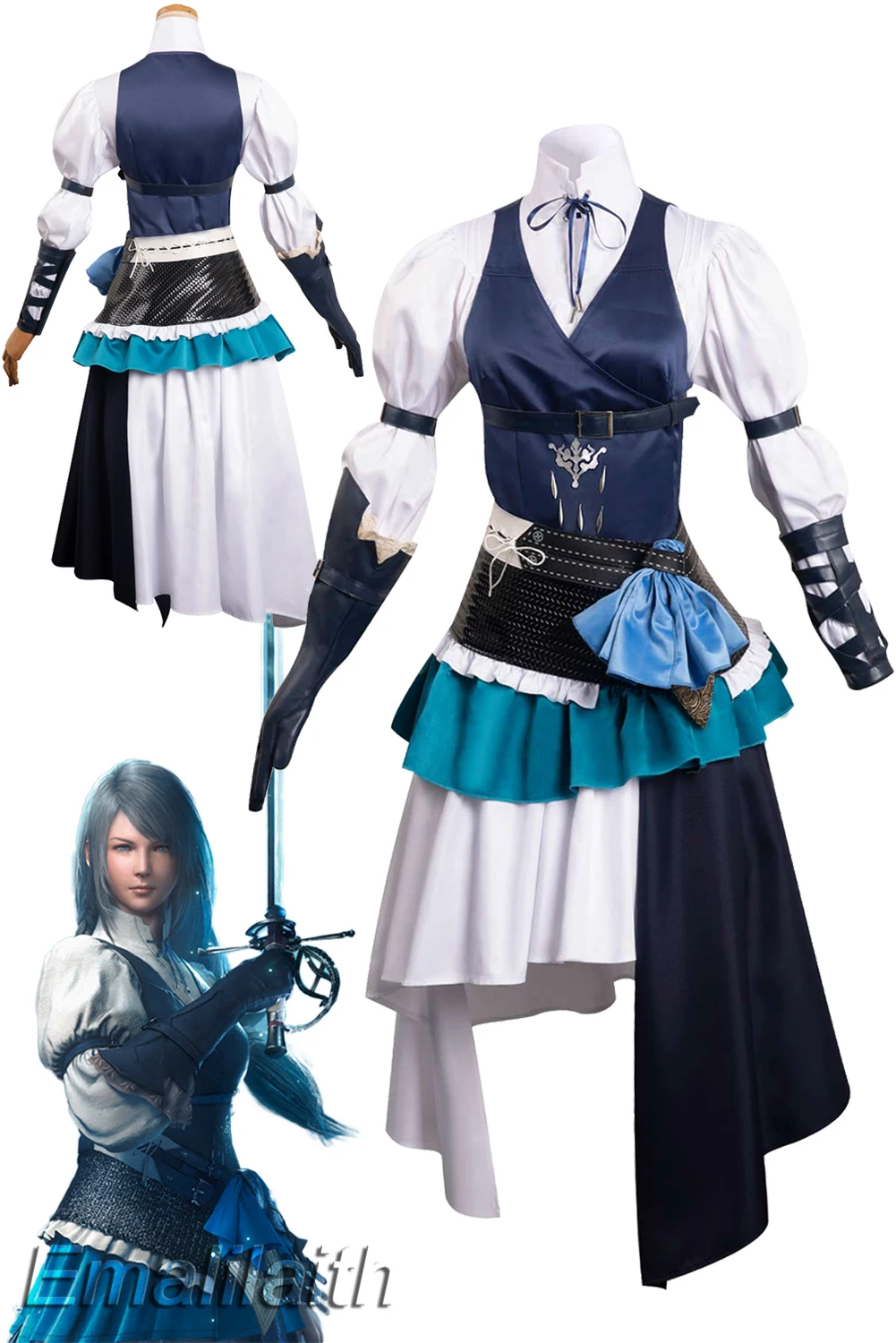 

Final Fantasy XVI Jill Warrick Cosplay Role Play Anime Game FF16 Costume Adult Women Fantasy Outfits Fancy Dress Up Party Cloth