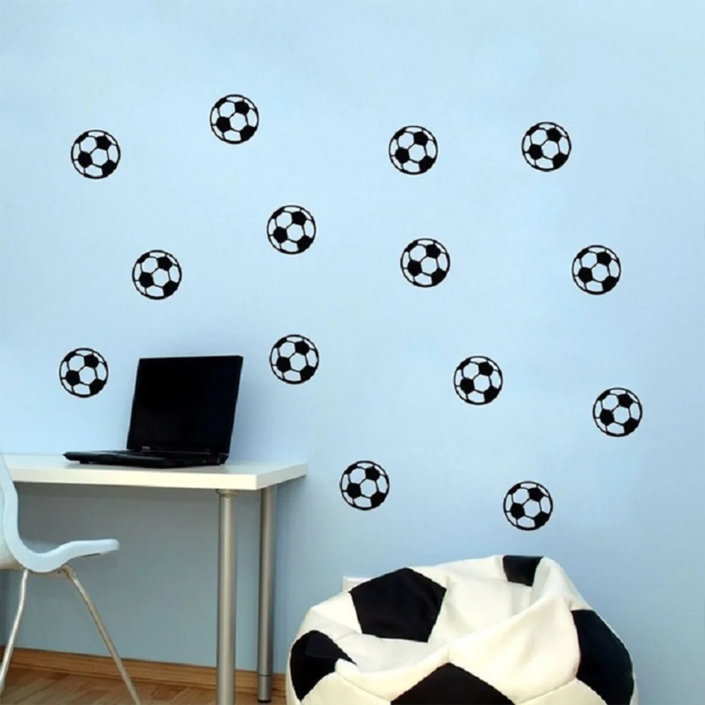 New 23 FOOTBALL Soccer Ball Boys Wall Stickers Home Kid Room Sticker Decals Sticker