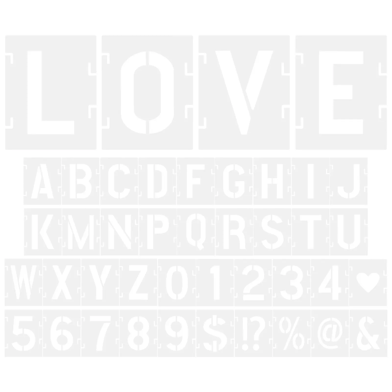 

Spray Paint Stencil Letters Number Templates Large Small for Painting Reusable Plastic Stencils Craft DIY Wall Art Decor