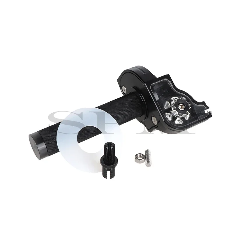 Universele 22Mm Cnc Aluminium Gaspedaal Grip Stuur Kabel Voor Motorfiets Bromfiets Scooter Atv Quad M 10*1.5