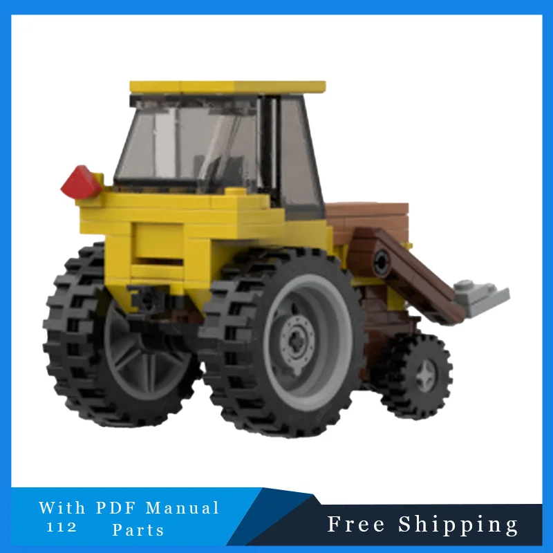 

112 шт. модели тракторов, строительные блоки MOC, городская строительная техника, кирпичи, развивающие игрушки, подарки на день рождения, Рождество