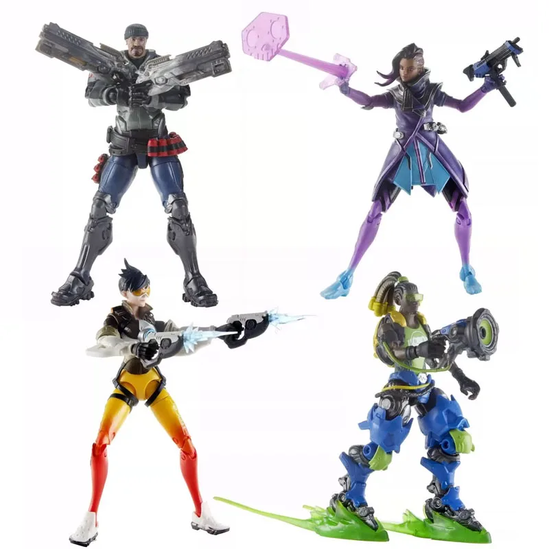 Hasbro Overwatch Action Figure Collections Genji Shimada Hanzo Cole Cassidy Lucio Reaper Sombra Tracer Model Toy Boys Gifts