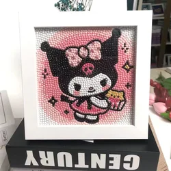 Kawaii neue Sanrio Diamant DIY Material paket Wohnzimmer Wand dekoration Malerei Cartoon Melodie Kuromi Kinder handgemachtes Geschenk