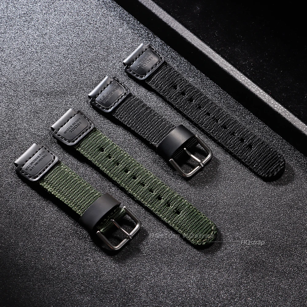 18mm Nylon Canvas Watchband for Casio W800H Sport Wristband for AE-1200WH/SGW-300/AQ-S810W F91W MRW-200H Replacement Bracelet view 4