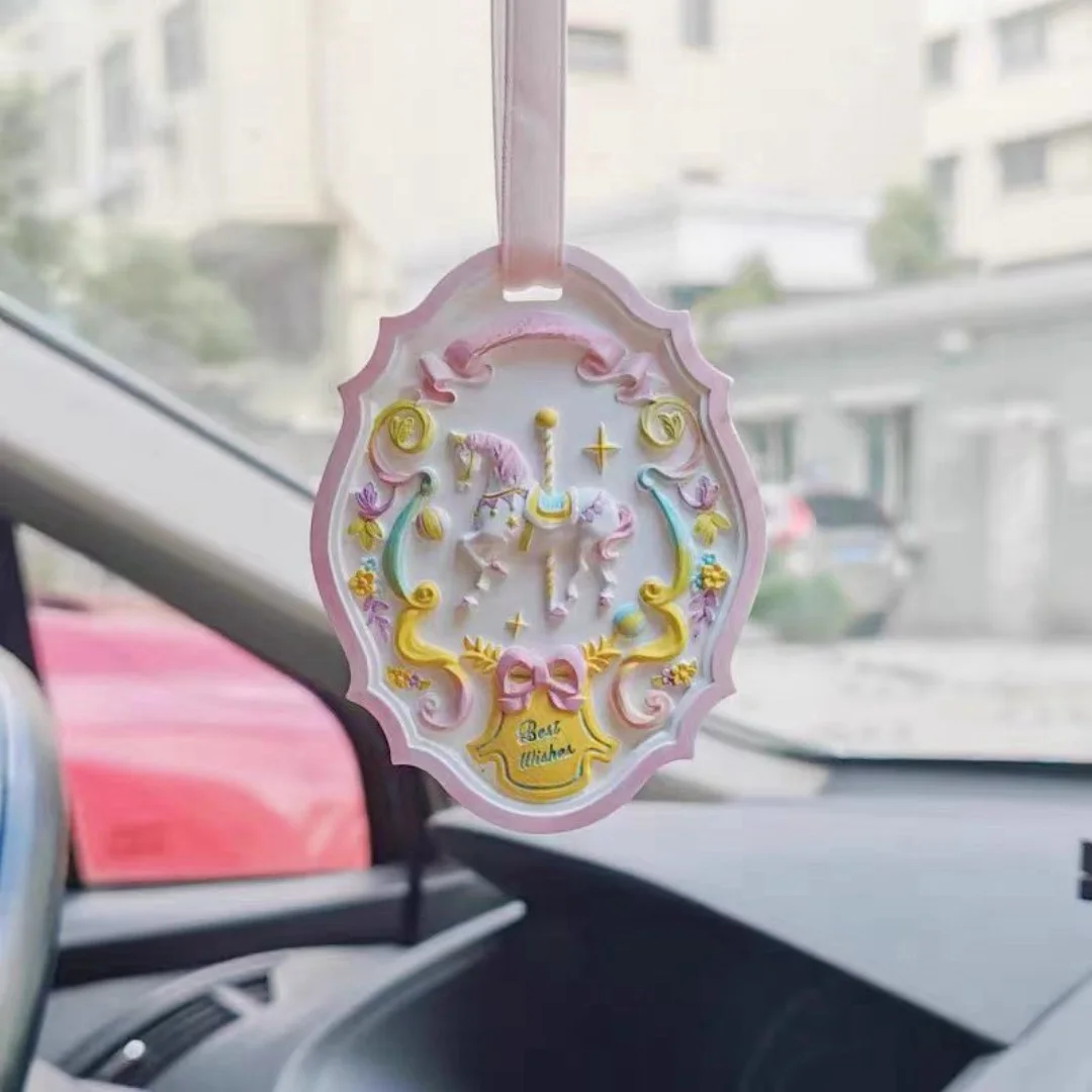 Carousel Mold Aromatherapy Gypsum Hanging Silicone Mold Plaster Crafts For Car Decoration Epoxy Resin Wax Sheet Mould