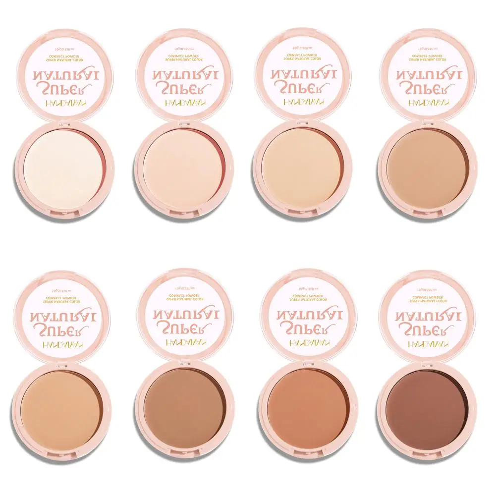 8 Color Matte Face Pressed Powder 24 Hours Oil Control Natural Setting Powder Foundation Full Coverage Waterproof Lasting Makeup