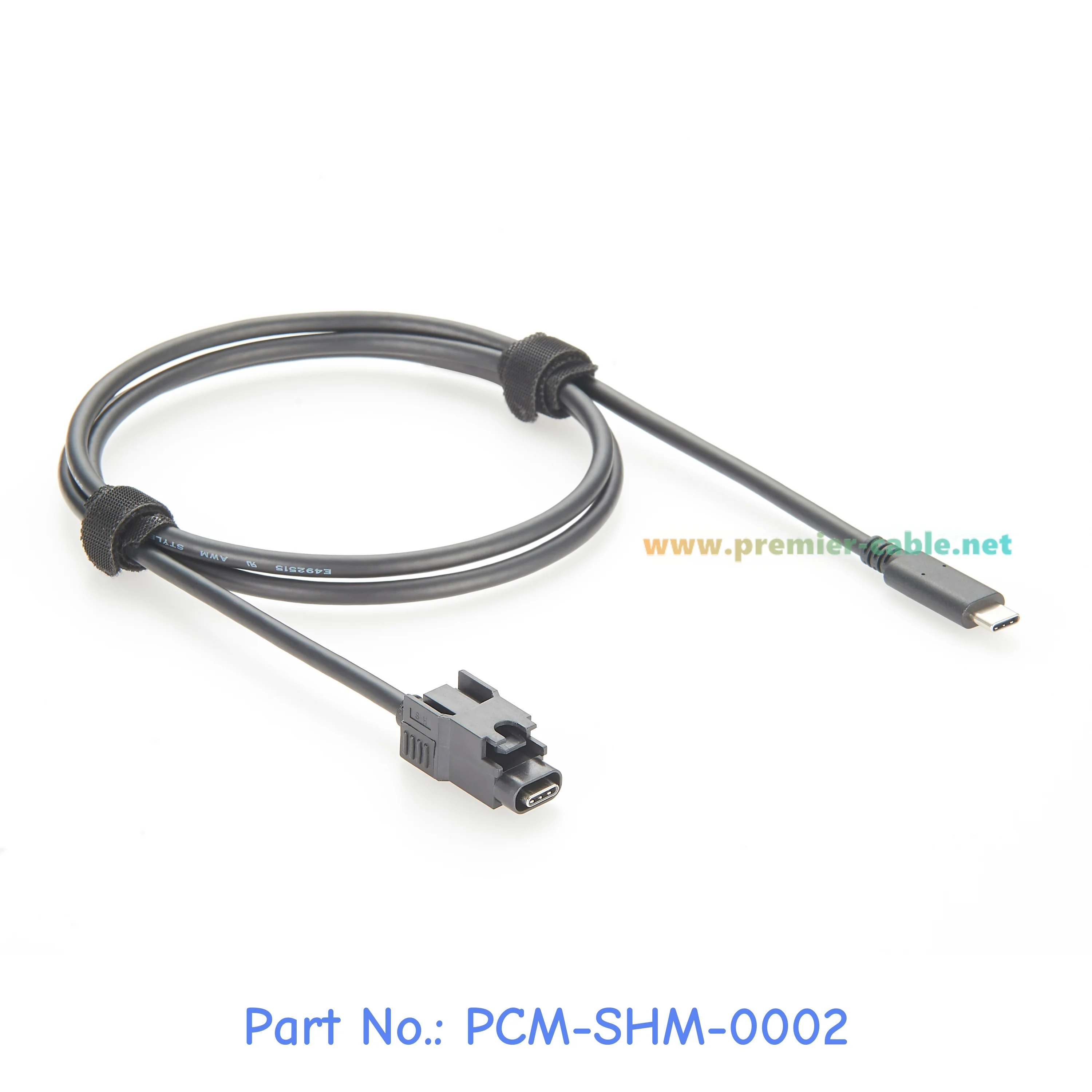 كابل توصيل USB 3.1 Type-C ذكر إلى HSBridge USB 3.1 Type-C A Code Male للسيارات متوافق مع Amphenol CAA00USBC001150