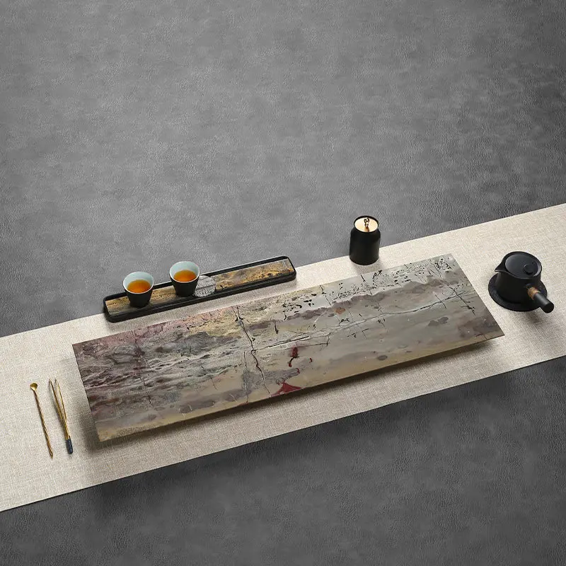 Coasters Stone Tea Tray Pot Ceremony Office Serving Valet Long Rectangle Tea Tray Hospitality Table Bandejas Home Decorationgs