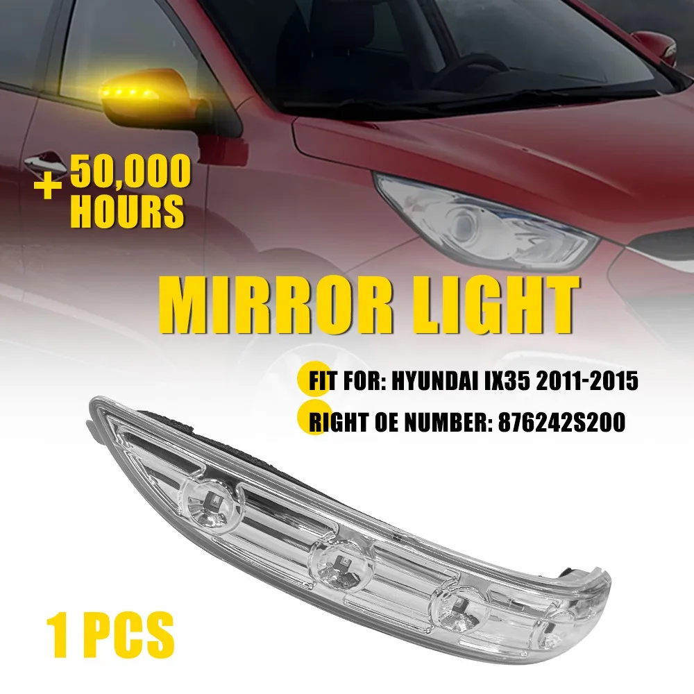 

1Pc AUXITO Side Mirror Puddle Light LED Kit For Hyundai IX35 2011-2015 Amber Car Mirror Lamp Left Right Bulb 876142S200 RUS