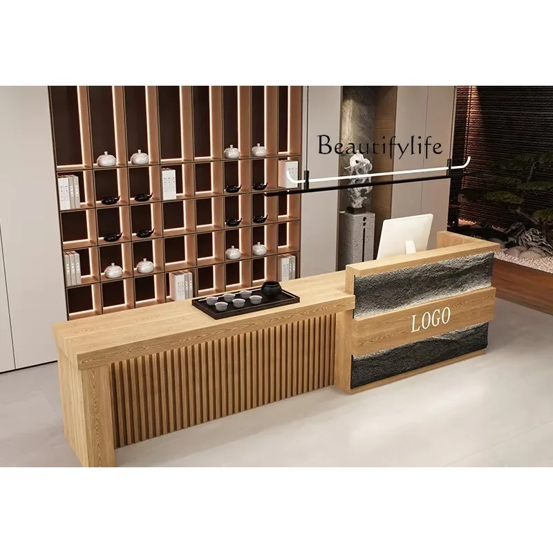 X40 New Chinese Tea House Checkout Page American Health Center Reception Front Desk Can Be Customized