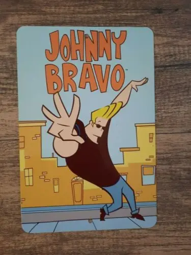 Johnny Bravo Classic Cartoon 8x12 Metal Wall Sign